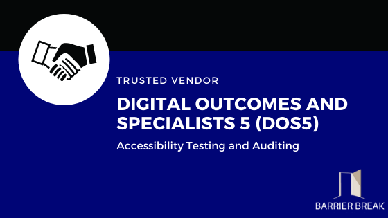 handshake icon, Trusted Vendor - Digital Outcomes and specialists 5 framework, accessibility testing and Auditing