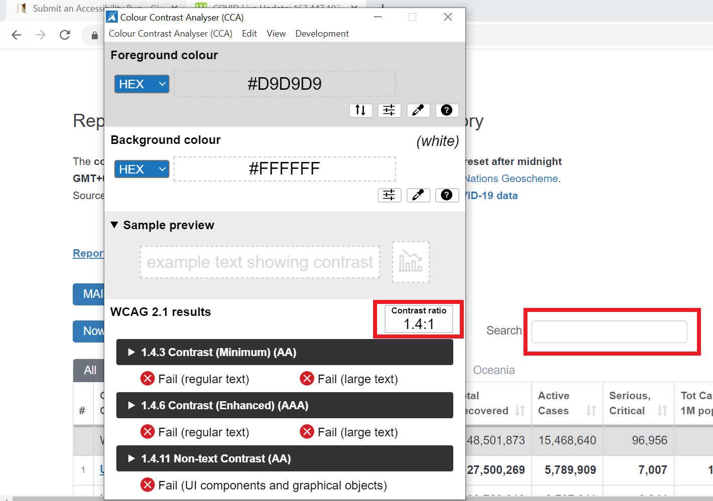 Color Contrast Fail for Search Edit Field Boundary