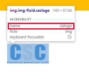 Wrong Description in ALT Tag of CSC Logo