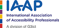 International Association of Accessibility Professionals (IAAP) A division of G3ict logo.